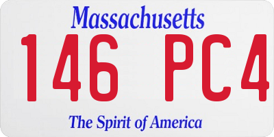 MA license plate 146PC4