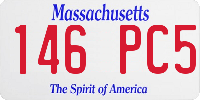 MA license plate 146PC5