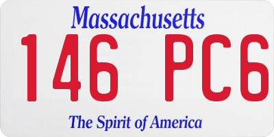 MA license plate 146PC6