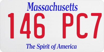 MA license plate 146PC7