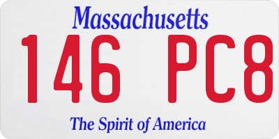 MA license plate 146PC8