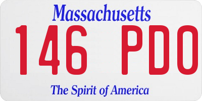 MA license plate 146PD0