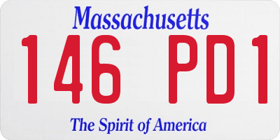 MA license plate 146PD1