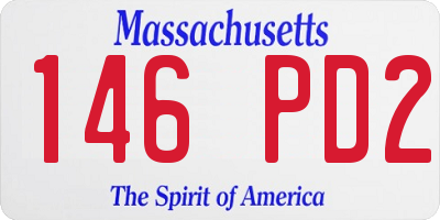 MA license plate 146PD2