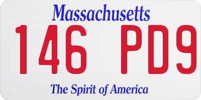 MA license plate 146PD9