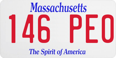 MA license plate 146PE0
