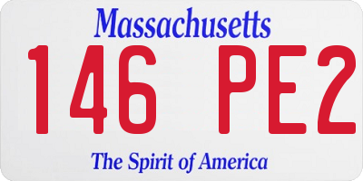 MA license plate 146PE2