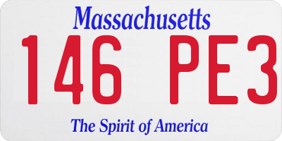 MA license plate 146PE3
