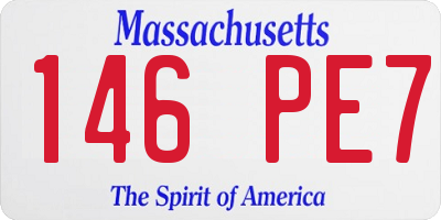 MA license plate 146PE7