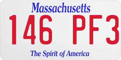 MA license plate 146PF3