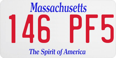 MA license plate 146PF5