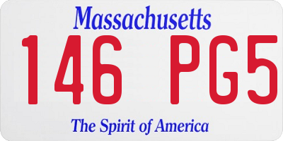 MA license plate 146PG5