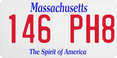 MA license plate 146PH8