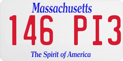 MA license plate 146PI3