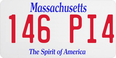 MA license plate 146PI4