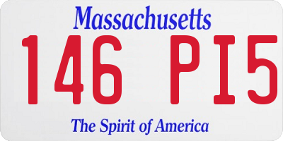 MA license plate 146PI5