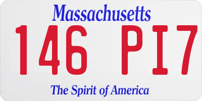 MA license plate 146PI7