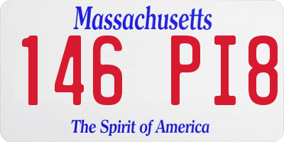 MA license plate 146PI8