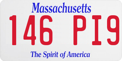 MA license plate 146PI9