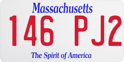 MA license plate 146PJ2