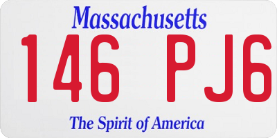 MA license plate 146PJ6
