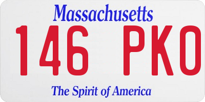MA license plate 146PK0