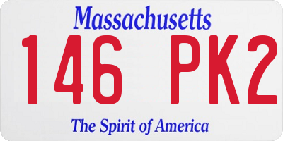 MA license plate 146PK2