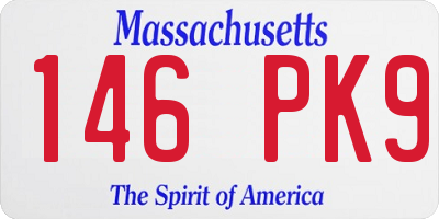 MA license plate 146PK9