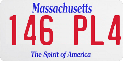 MA license plate 146PL4