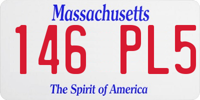 MA license plate 146PL5
