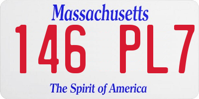 MA license plate 146PL7