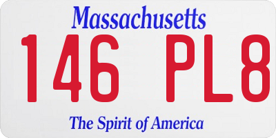 MA license plate 146PL8