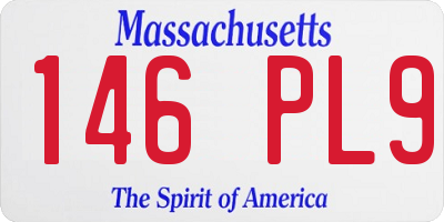 MA license plate 146PL9