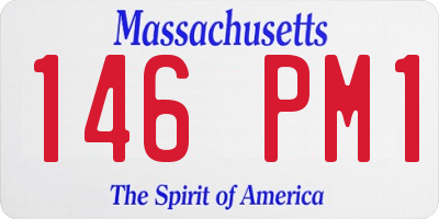 MA license plate 146PM1