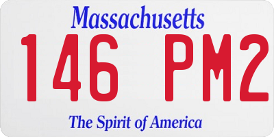 MA license plate 146PM2