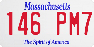 MA license plate 146PM7