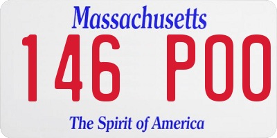 MA license plate 146PO0