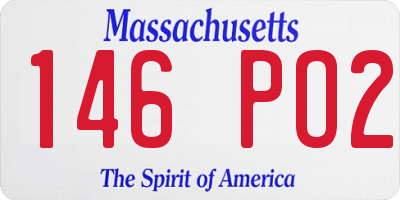 MA license plate 146PO2