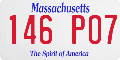 MA license plate 146PO7