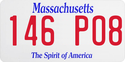 MA license plate 146PO8