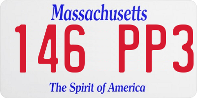 MA license plate 146PP3