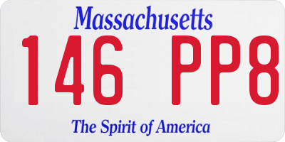 MA license plate 146PP8