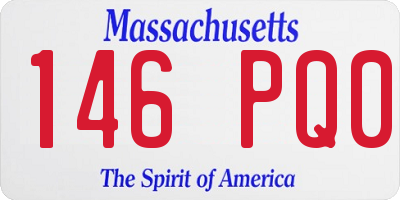 MA license plate 146PQ0