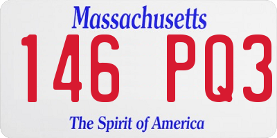 MA license plate 146PQ3