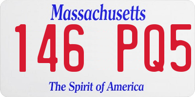 MA license plate 146PQ5