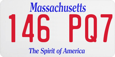 MA license plate 146PQ7