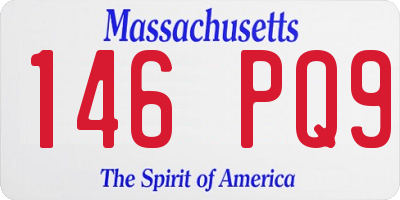 MA license plate 146PQ9