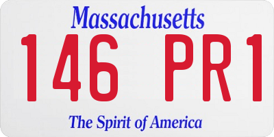 MA license plate 146PR1