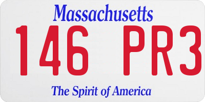 MA license plate 146PR3
