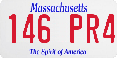 MA license plate 146PR4